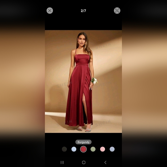 Deep red/ wine red bridesmaid dress - Picture 2 of 4